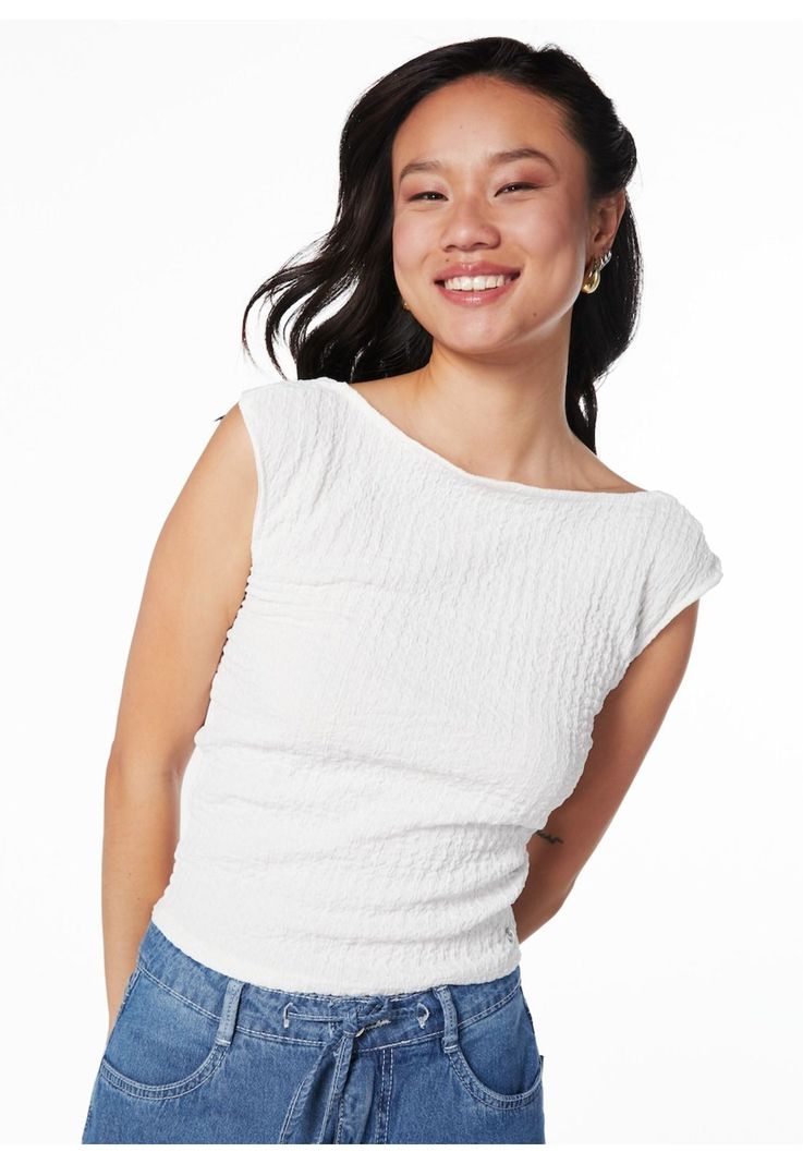 POLERA MIZUKI REGULAR ESPALDA REBAJADA BLANCA-1