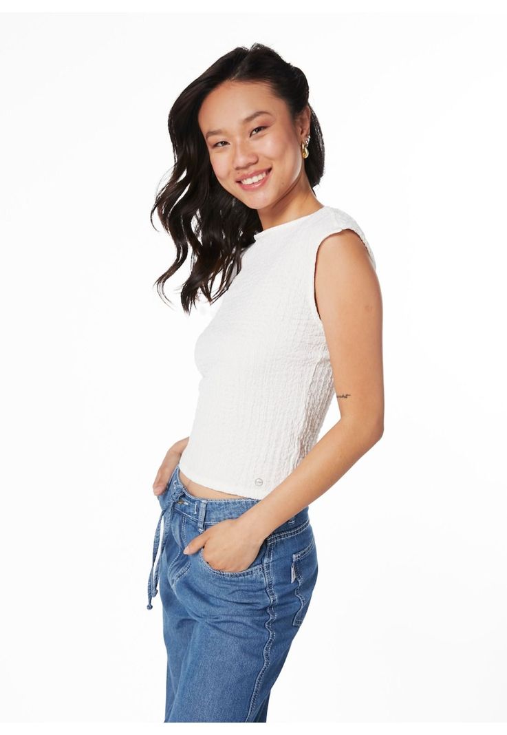 POLERA MIZUKI REGULAR ESPALDA REBAJADA BLANCA-2