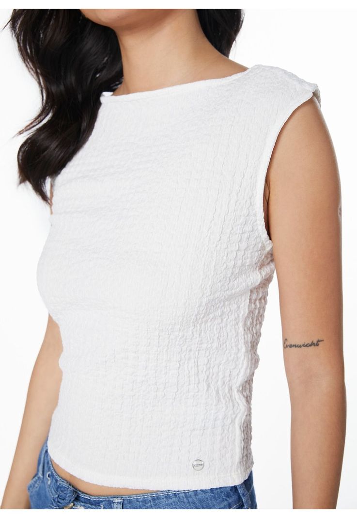 POLERA MIZUKI REGULAR ESPALDA REBAJADA BLANCA-3