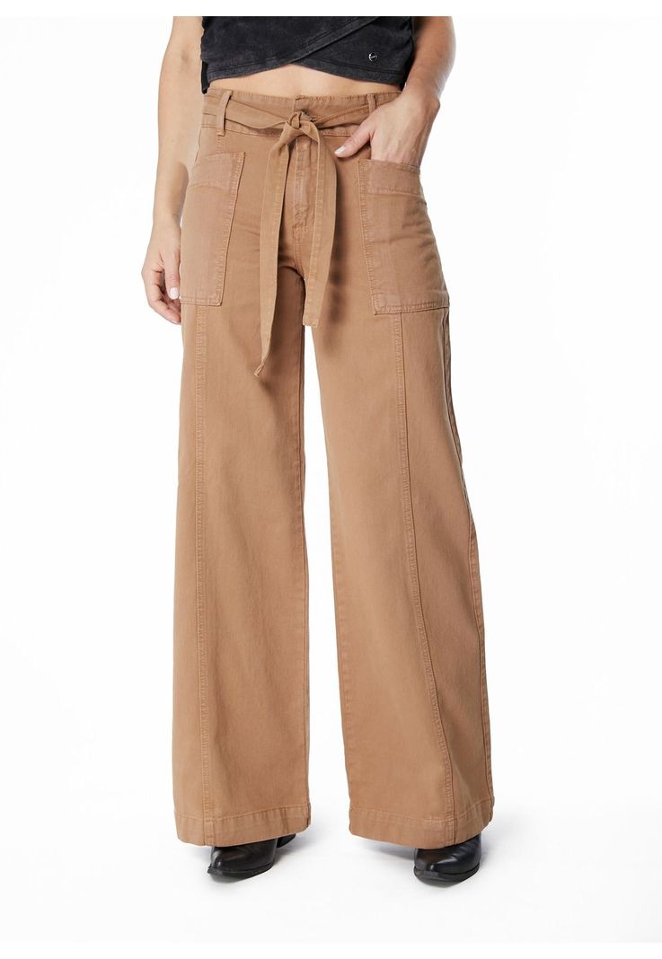 PANTALÓN VELO PALAZZO BOLSILLO PARCHE Y LAZO-0