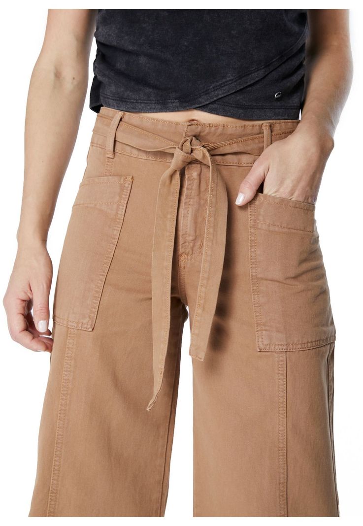 PANTALÓN VELO PALAZZO BOLSILLO PARCHE Y LAZO-1