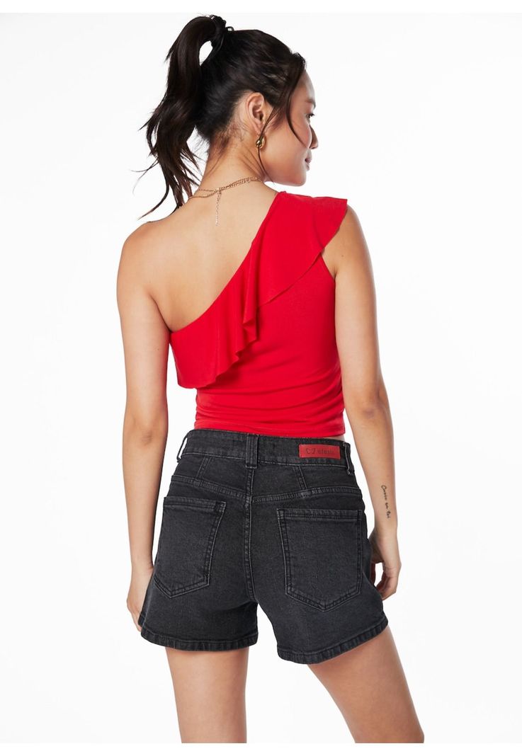 POLERA SES REGULAR ESCOTE ASIMETRICO C/ VUELO ROJO-3