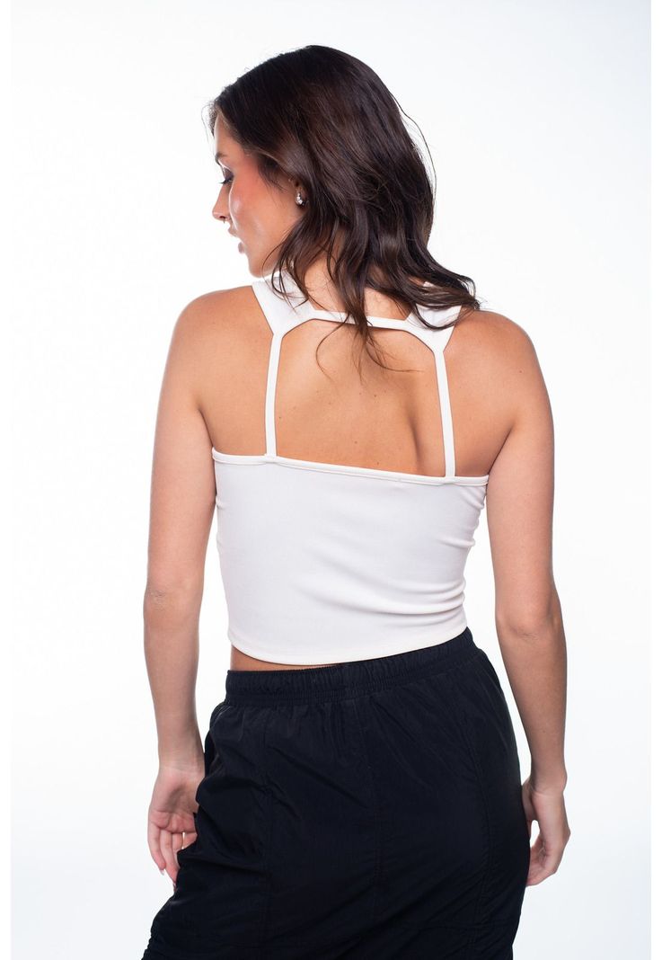 Polera Cora Crop Abertura Espalda Blanco Efesis-2