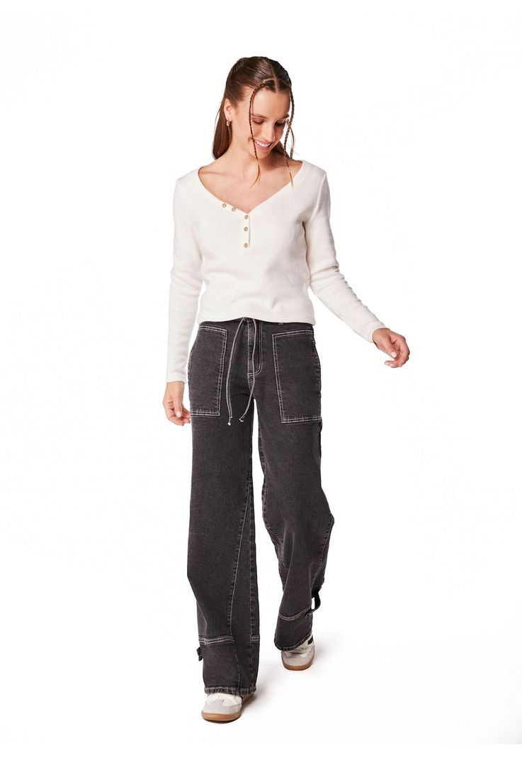 SWEATER NIXI REGULAR BOTONES ESCOTE