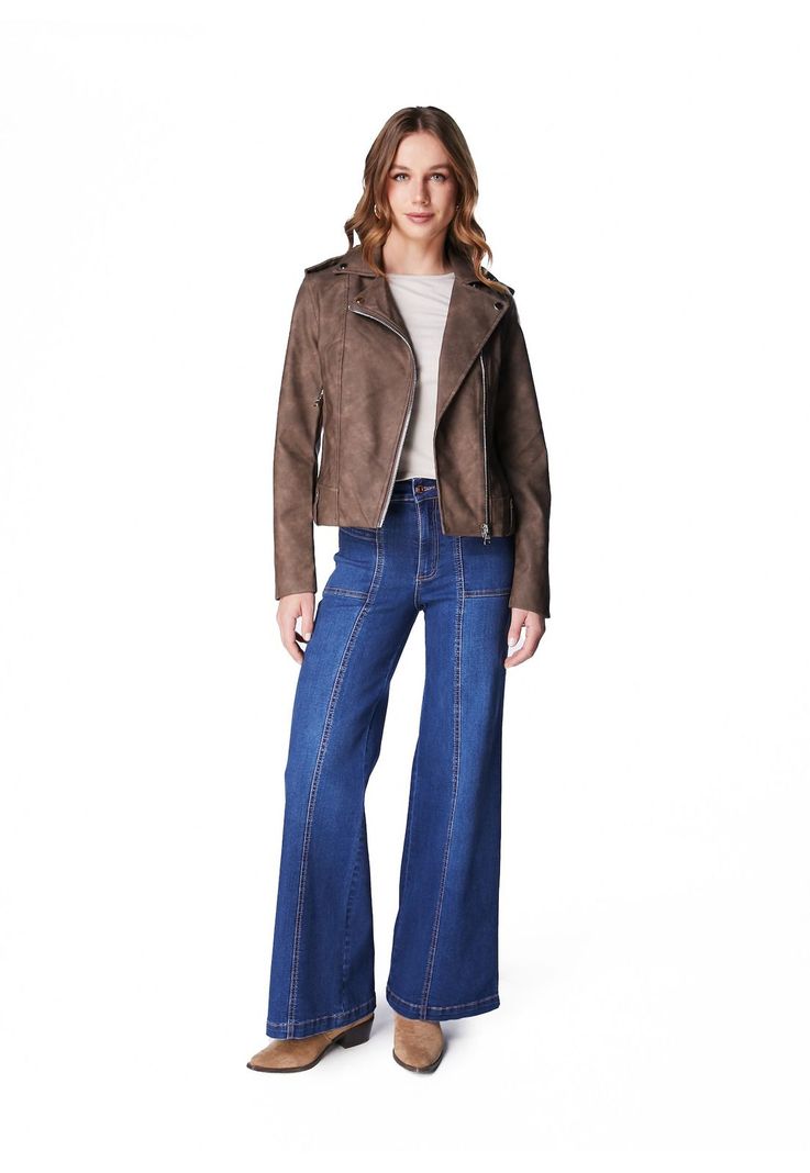 JEANS PIRAGI BLUE PALAZZO BOLSILLO INCRUSTADO-0