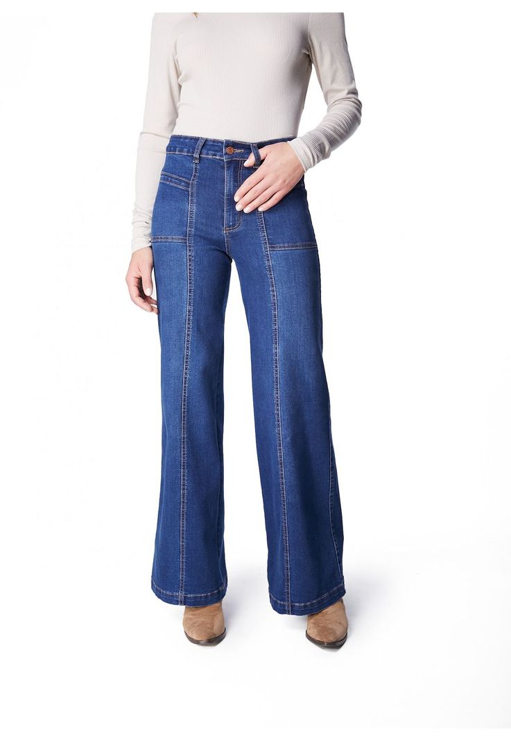 JEANS PIRAGI BLUE PALAZZO BOLSILLO INCRUSTADO-1