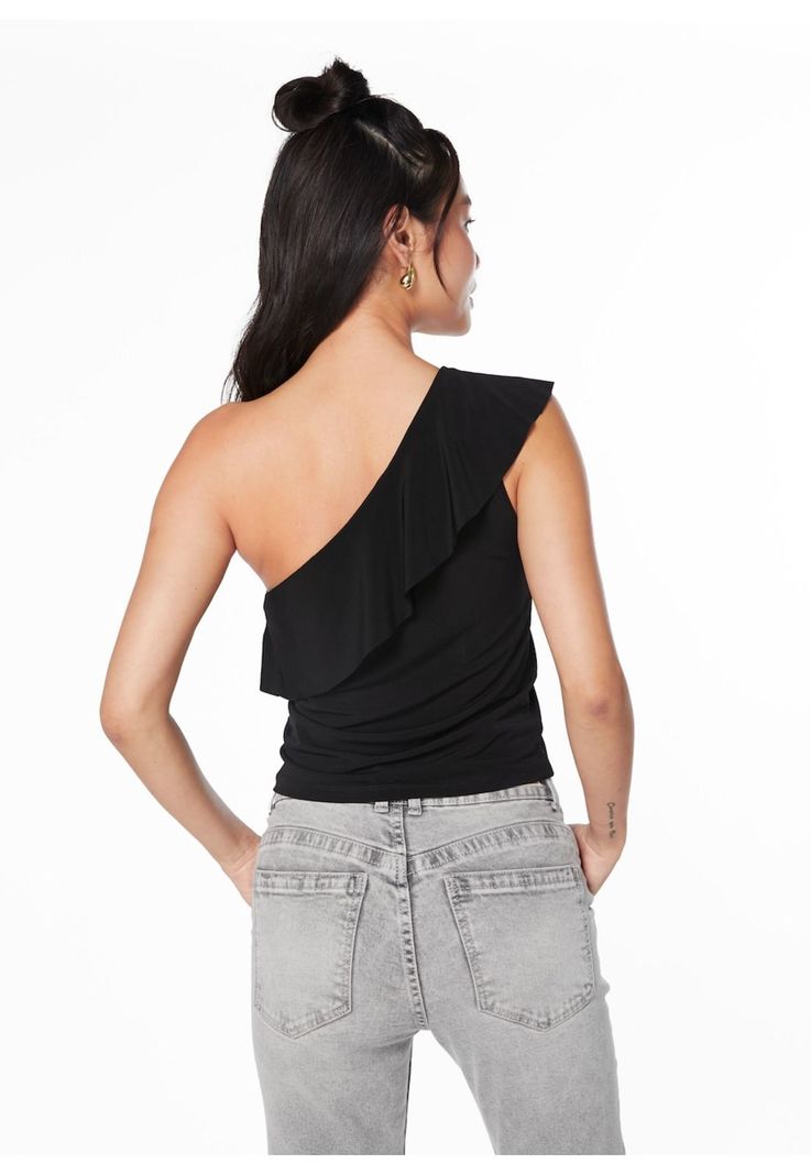 POLERA SES REGULAR ESCOTE ASIMETRICO C/ VUELO NEGRO-3