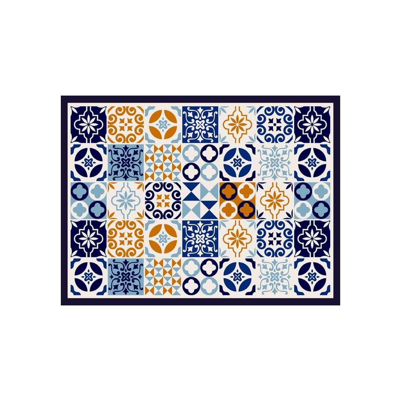 Alfombra Vinílica Cocina Baldosa Mediterránea 70x140cm-0