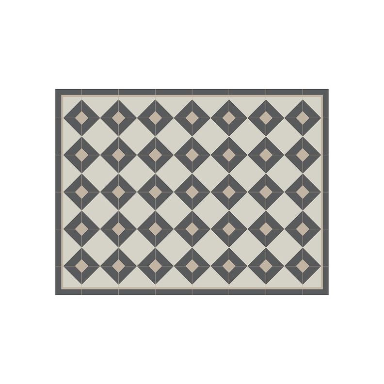 Alfombra Vinílica Living  Rombo Dama Vintage 70x100 cm-0