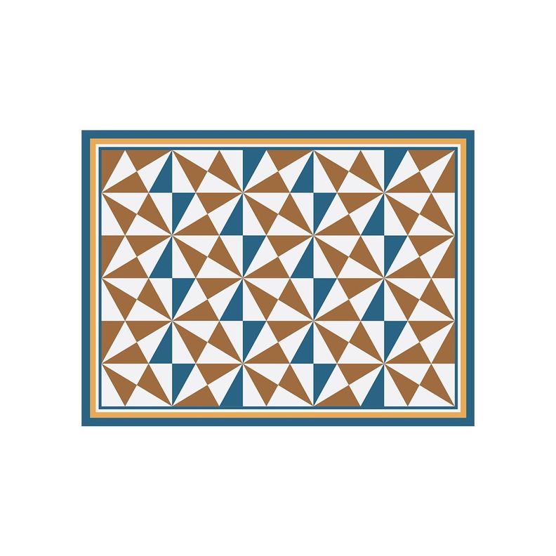 Alfombra Vinílica Living  Pirámide Ocean 140x160 cm-0