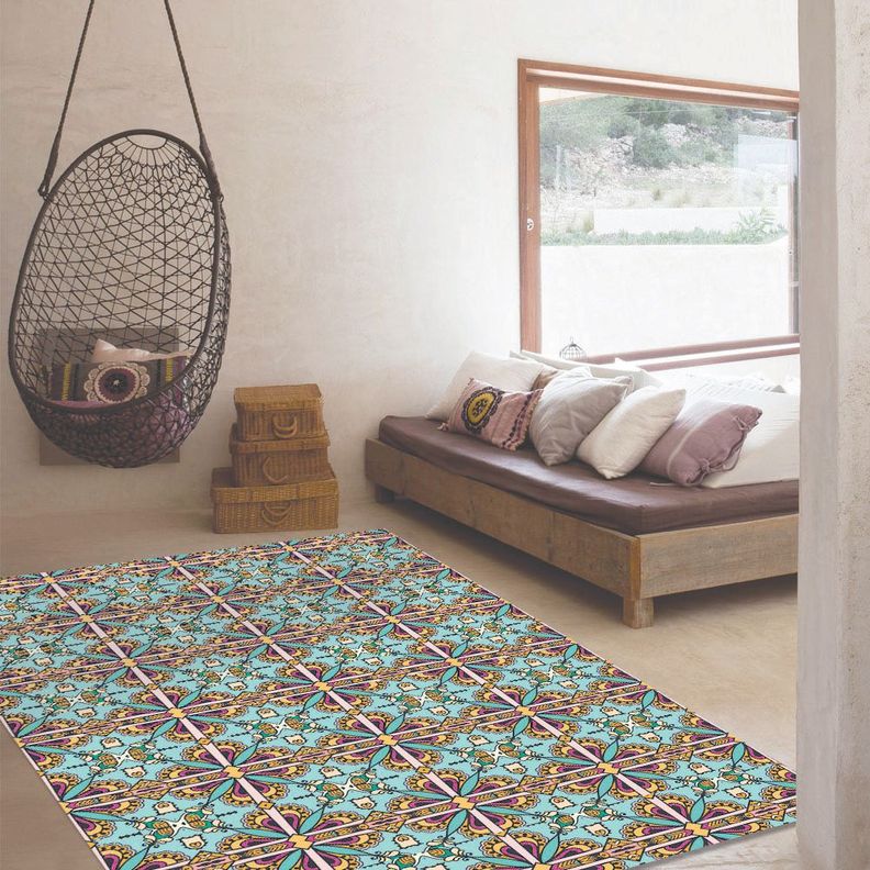 Alfombra Vinílica Living  Mandala Árabe 140x220 cm-7