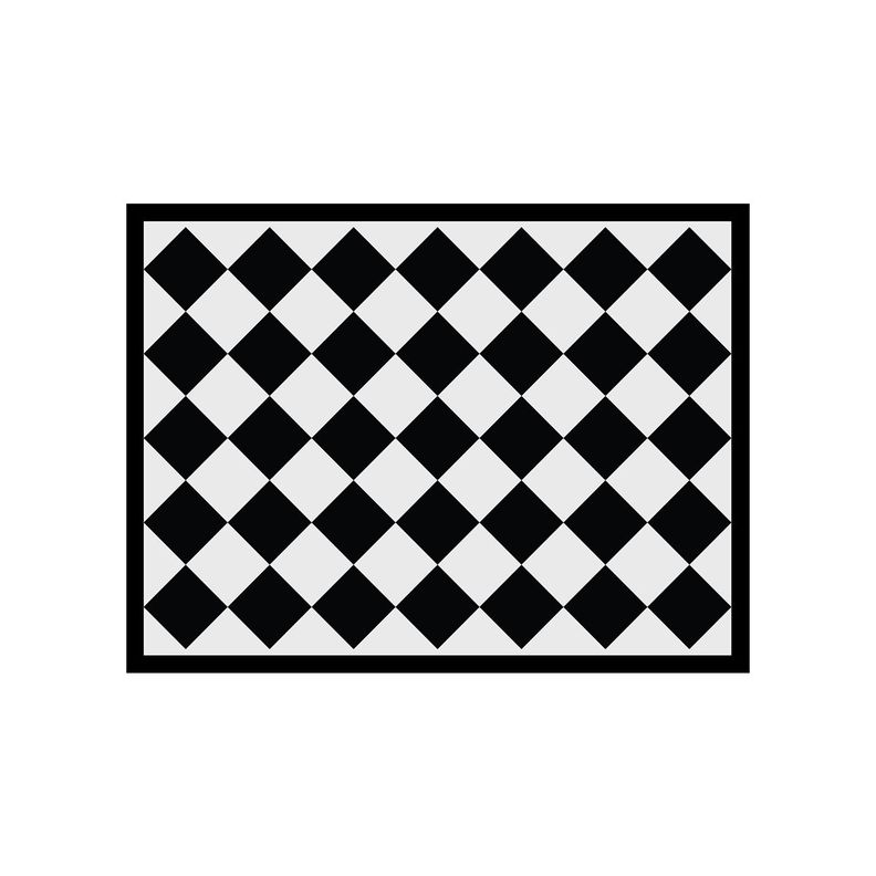 Alfombra Vinílica Living  Rombo Dama Classic 50x70 cm-0