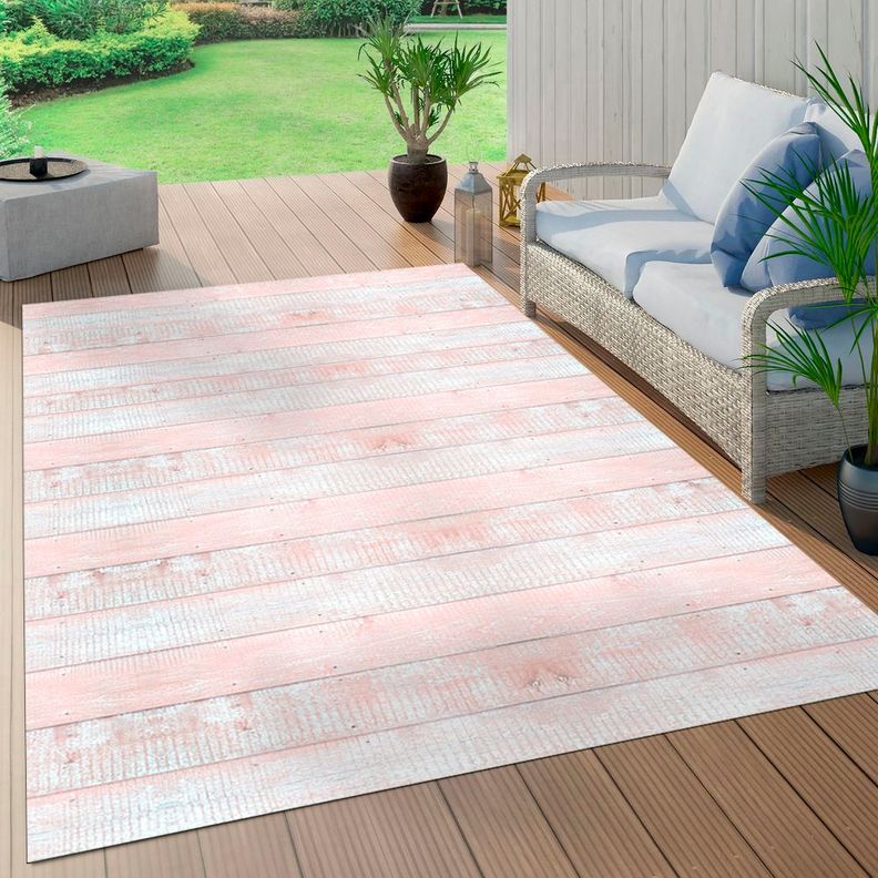 Alfombra Vinílica  Madera Vintage Palo Rosa 140x220 cm-6