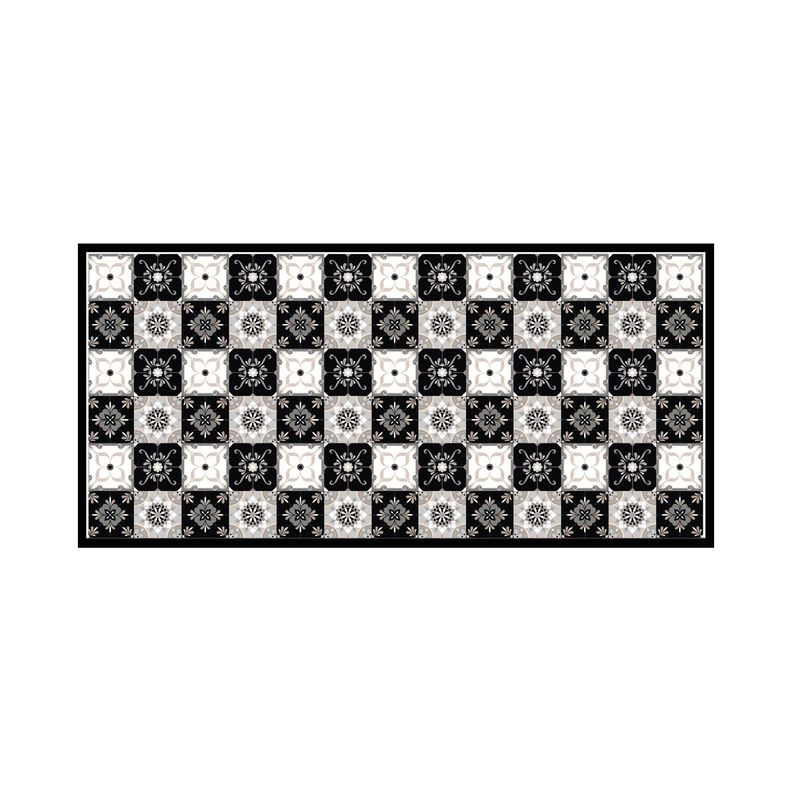 Alfombra Vinílica Cocina Baldosa Clásica Gris 140x180cm-7