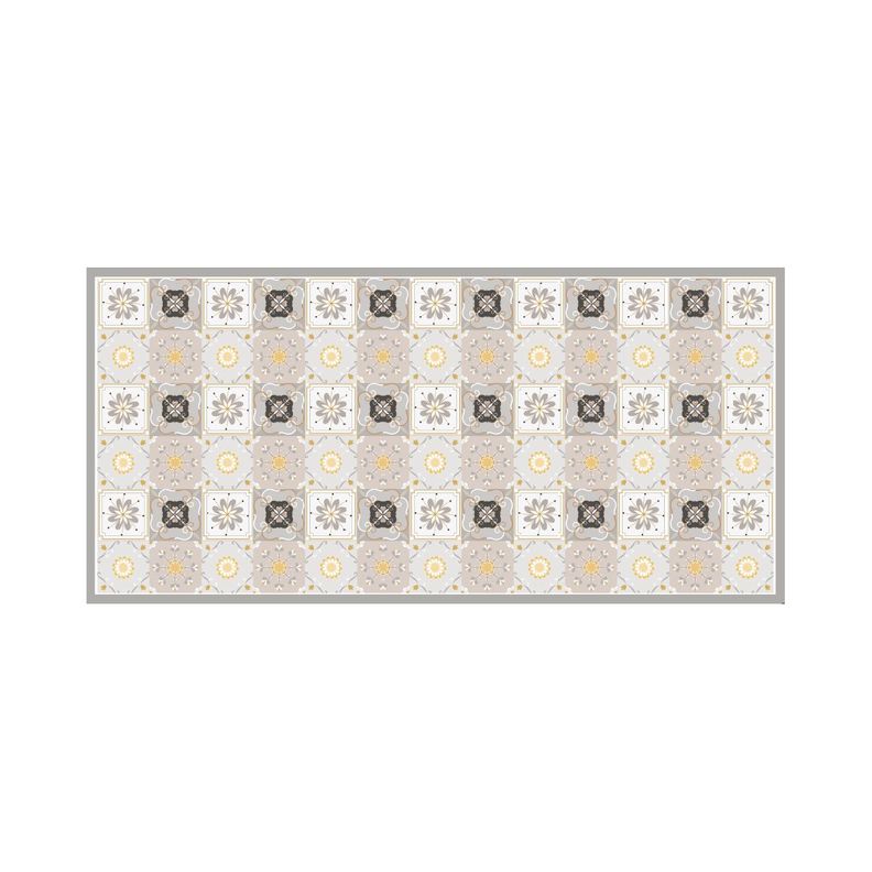 Alfombra Vinílica Cocina Baldosa Amarilla 140x180 cm-1