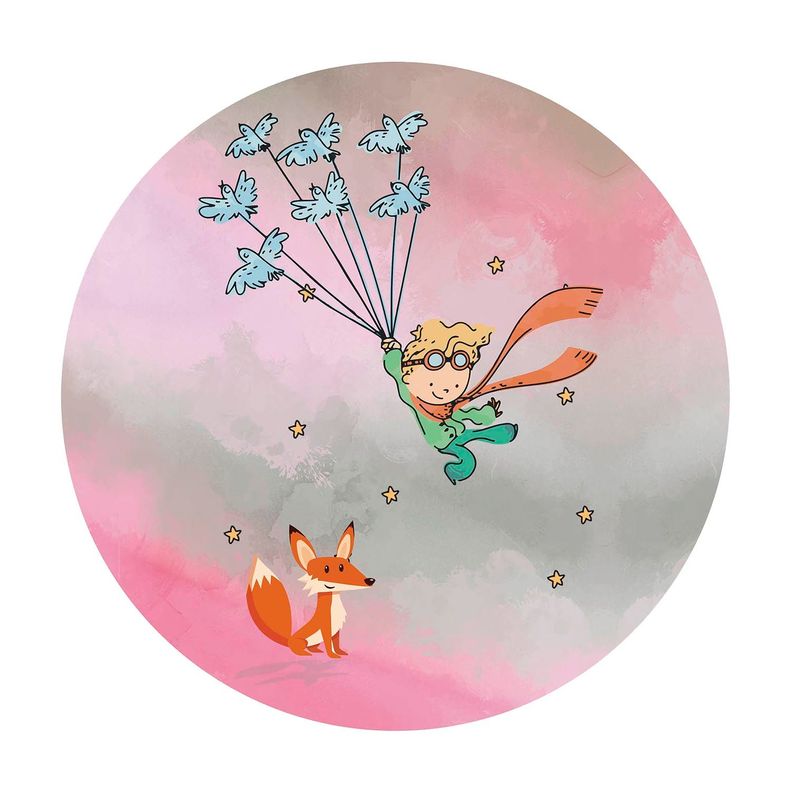 Alfombra Vinílica El Principito Estrellas 140x140 cm-0