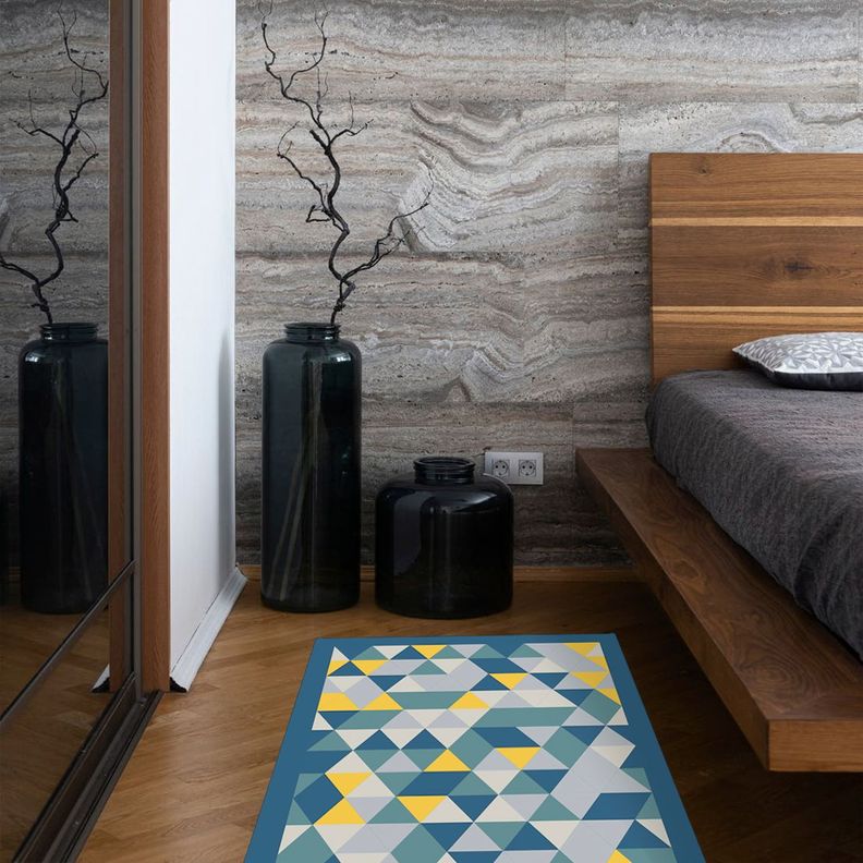 Alfombra Vinílica Living  Prisma Orion Blue 70x100 cm-2