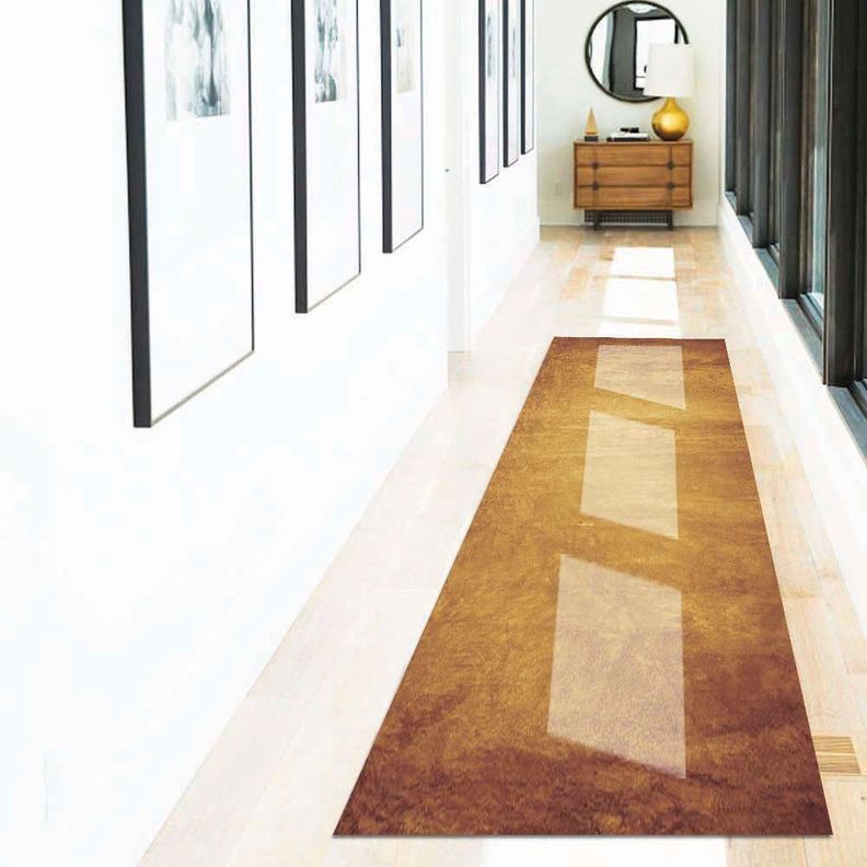 Alfombra Vinílica Baño Cocina Cemento Ocre 70x140 cm-4