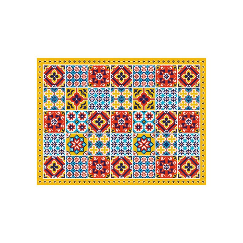 Alfombra Vinílica Cocina Baldosa Portuguesa 70x100cm-0