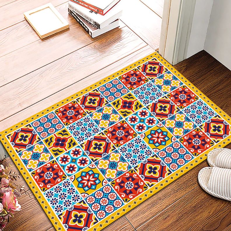 Alfombra Vinílica Cocina Baldosa Portuguesa 70x100cm-1
