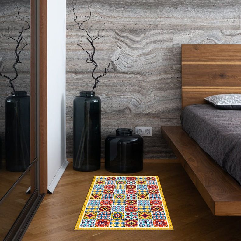 Alfombra Vinílica Cocina Baldosa Portuguesa 70x100cm-7
