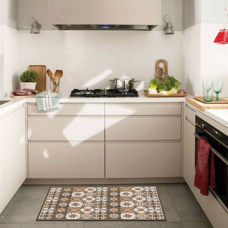 Alfombra Vinílica Baño Cocina Baldosa Verona 70x100 cm-6