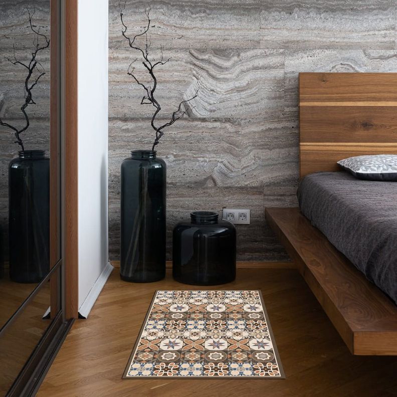 Alfombra Vinílica Baño Cocina Baldosa Verona 70x100 cm-7