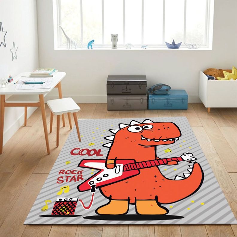 Alfombra Vinílica Infantil Dino Rock 140x220 cm-1