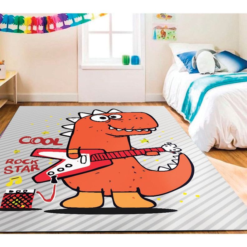Alfombra Vinílica Infantil Dino Rock 140x220 cm-3