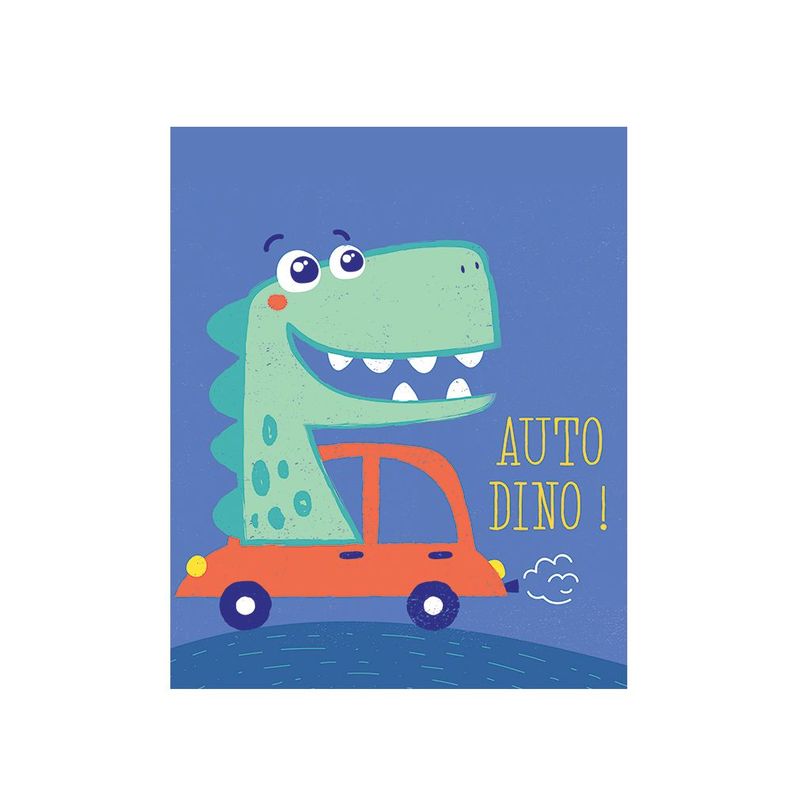 Alfombra Vinílica Infantil Auto Dino 140x220 cm-0