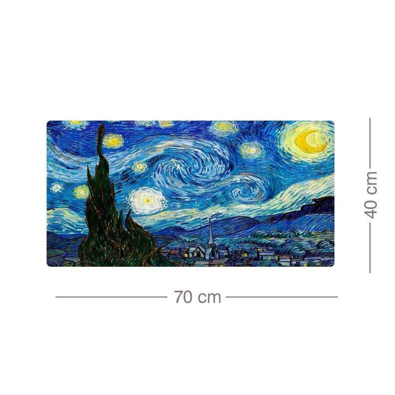 Mouse Pad XL Oficina Noche Estrellada 40x70 cm-1