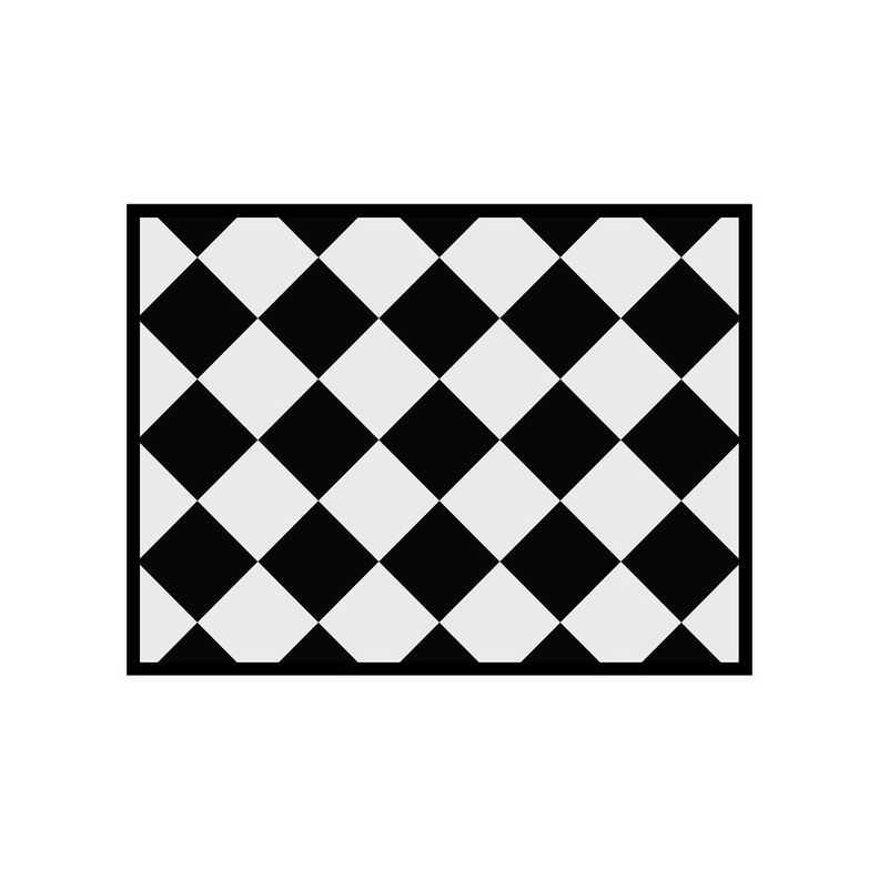 Alfombra Vinílica Living  Rombo Dama Medium 140x160 cm-0