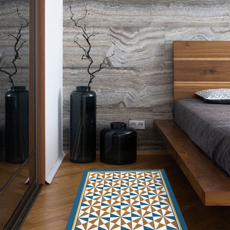 Alfombra Vinílica Living  Pirámide Ocean 140x180 cm-2