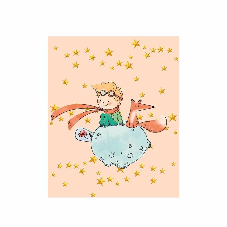 Alfombra Vinílica  El Principito Solo Mira 140x180 cm-0