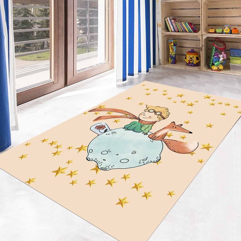 Alfombra Vinílica  El Principito Solo Mira 140x180 cm-1