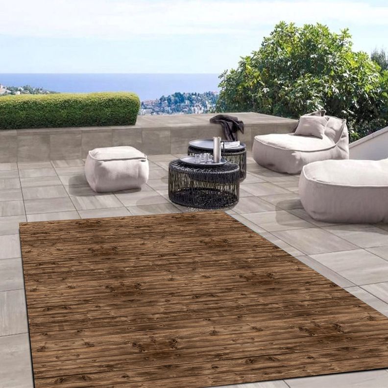 Alfombra Vinílica  Madera Rústica Nogal 140x160 cm-1