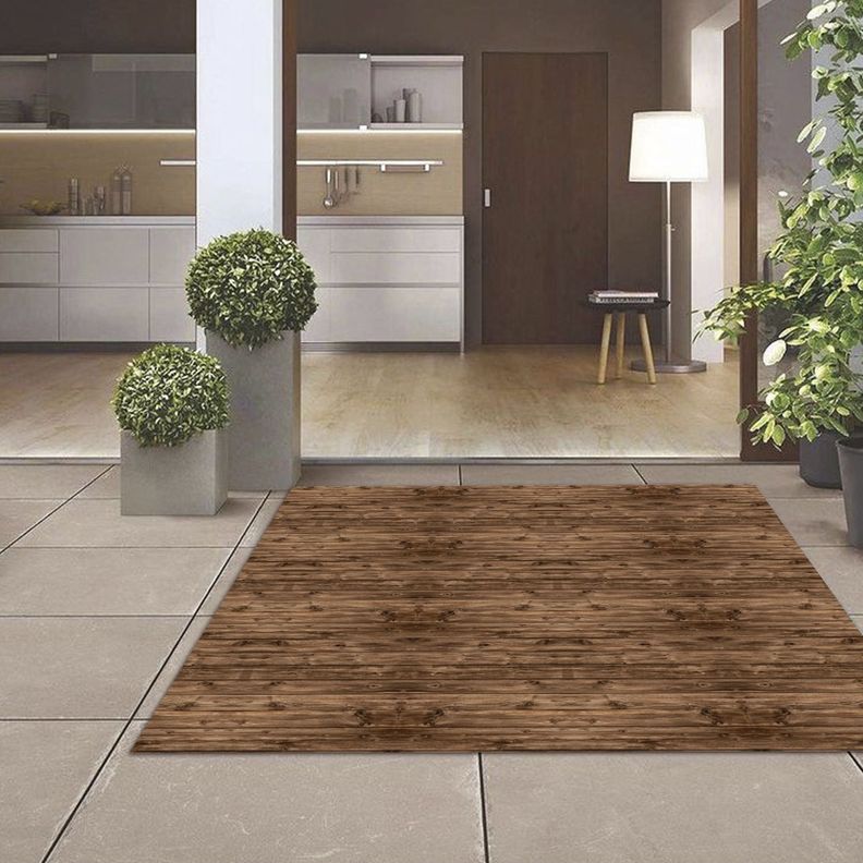 Alfombra Vinílica  Madera Rústica Nogal 140x160 cm-8