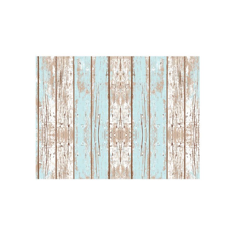 Alfombra Vinílica  Madera Vintage Azul 140x160 cm-0