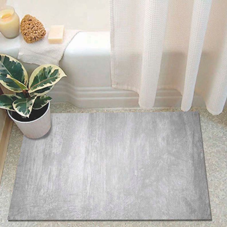 Alfombra Vinílica Baño Cocina Cemento Gris 140x220 cm-1
