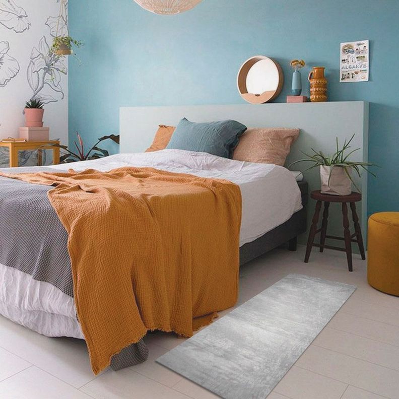 Alfombra Vinílica Baño Cocina Cemento Gris 140x220 cm-6