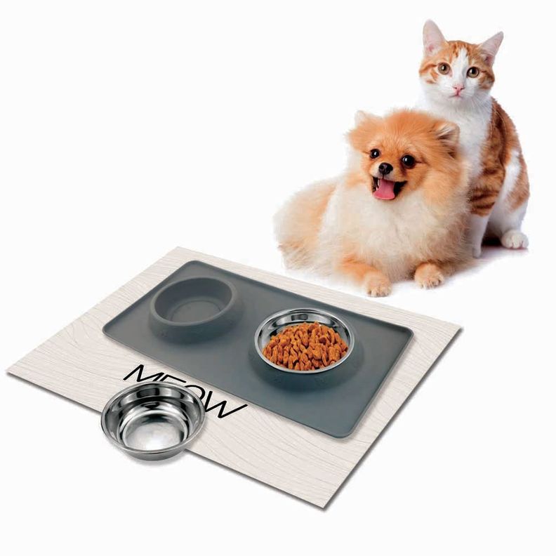 Alfombra Vinílica Pet Meow Antideslizante 70x70 cm-1