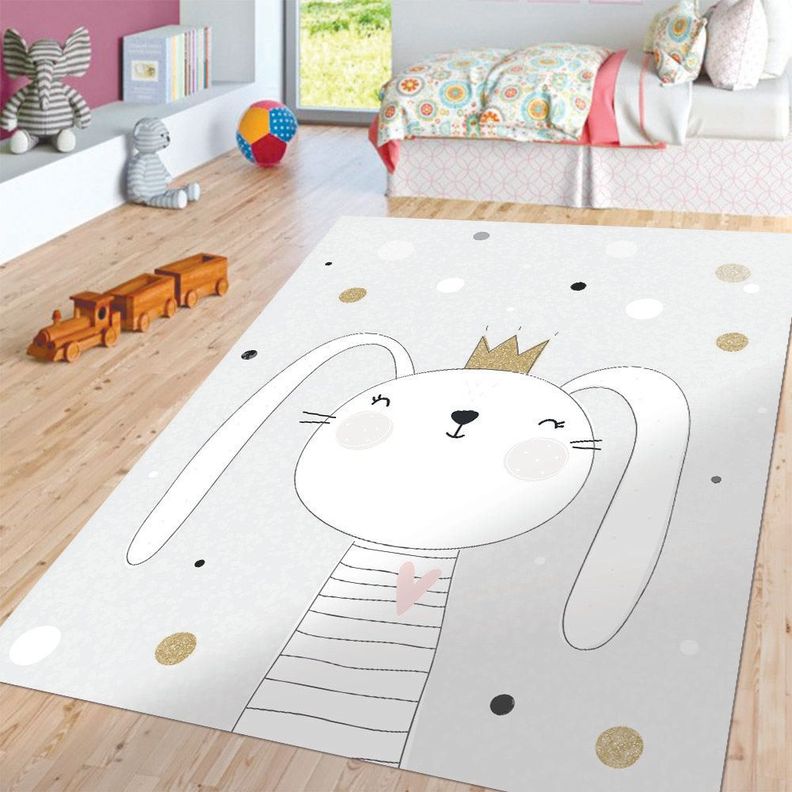 Alfombra Vinílica Infantil Tan Solo Coneja 140x180 cm-2