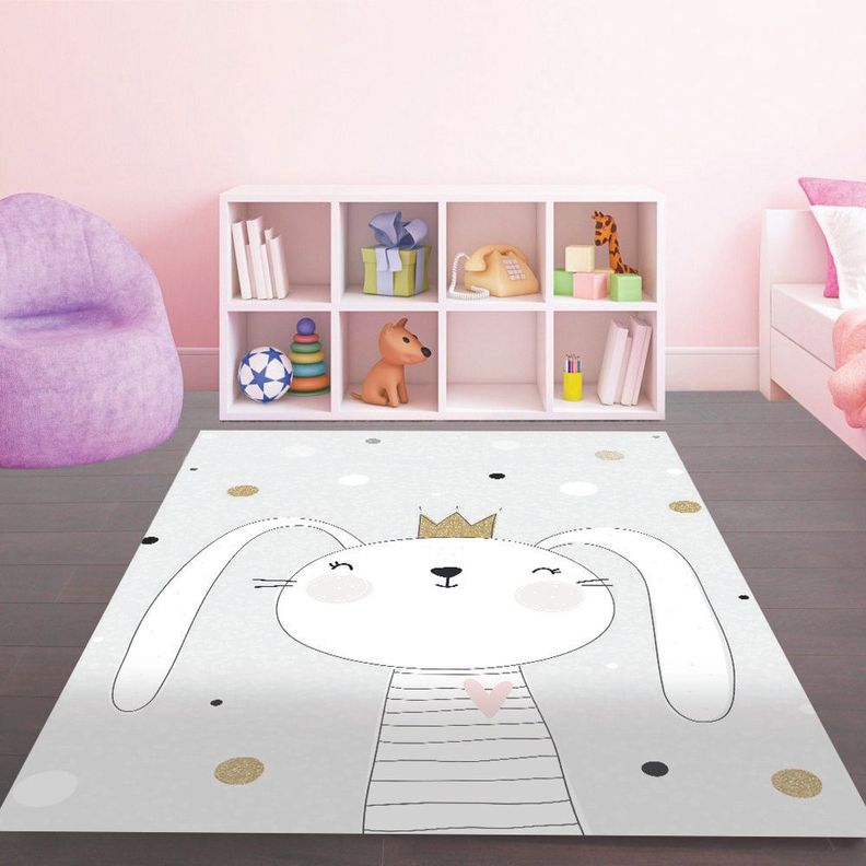 Alfombra Vinílica Infantil Tan Solo Coneja 140x180 cm-3