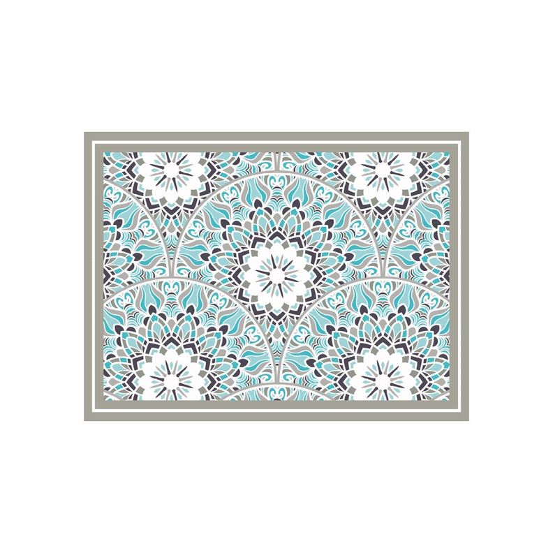 Alfombra Vinílica Living  Mandala Flor 140x160 cm-0