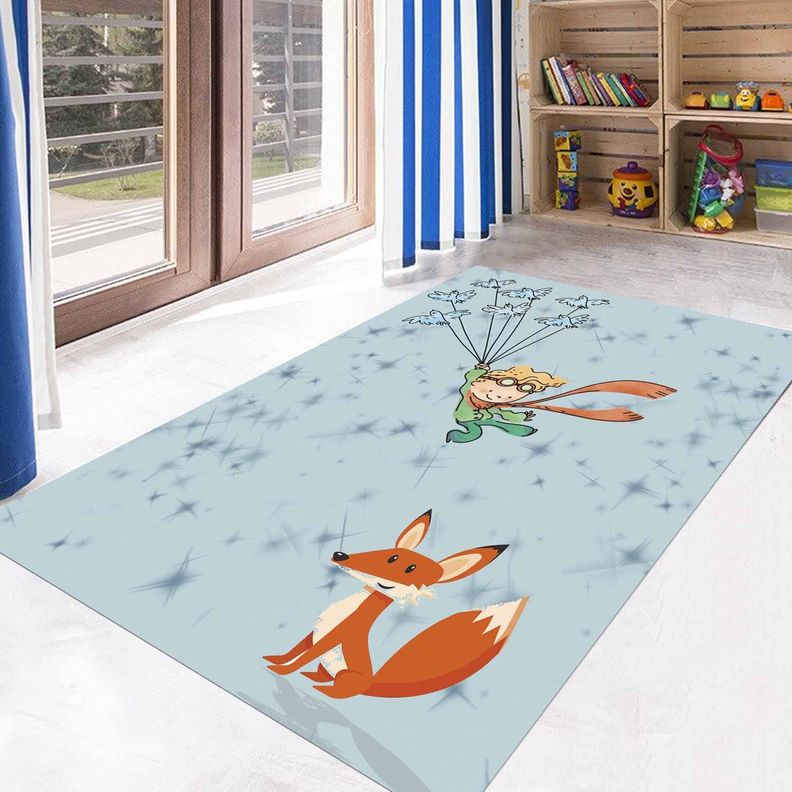 Alfombra Vinílica El Principito Vamos Zorro 140x180 cm-1
