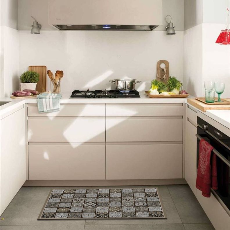 Alfombra Vinílica Cocina Baldosa Ligure 140x220 cm-2