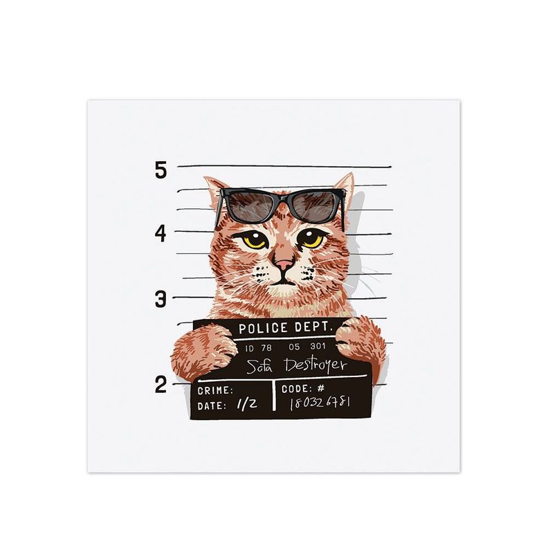Alfombra Vinílica Pet Bad Cool Cat  70x70 cm-0