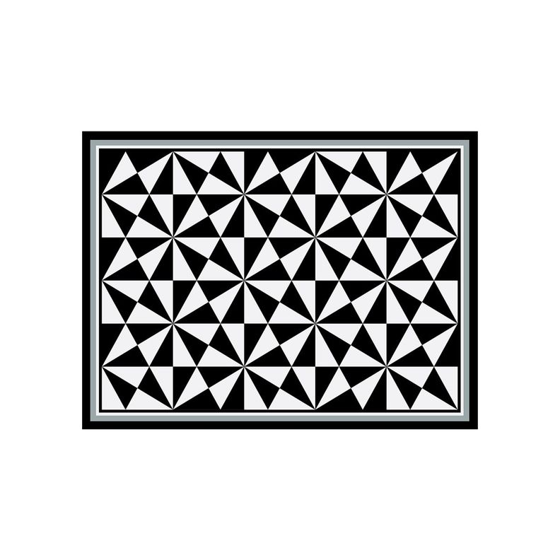 Alfombra Vinílica Living  Pirámide Black 140x180 cm-0