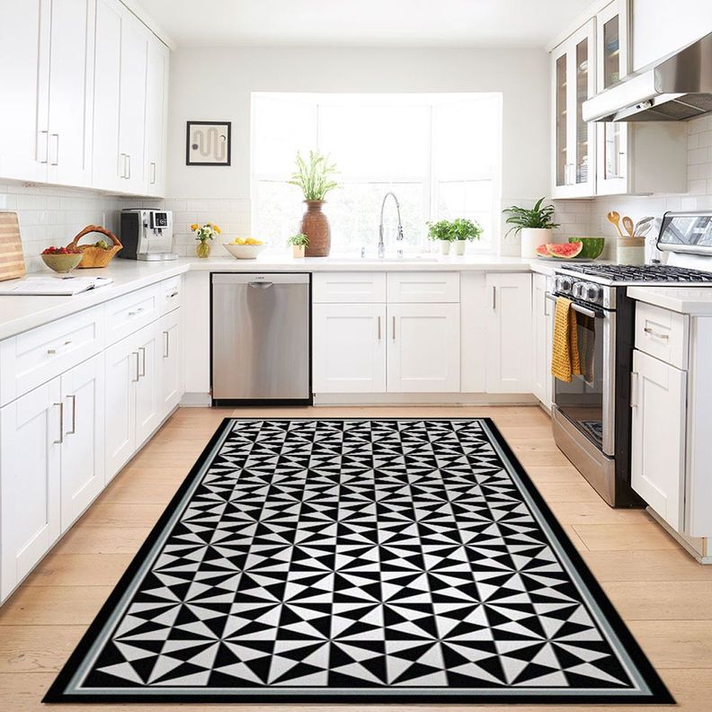Alfombra Vinílica Living  Pirámide Black 140x180 cm-6