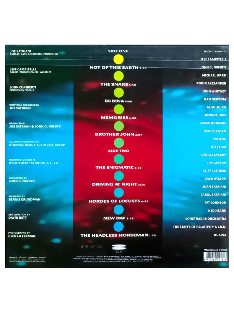 Vinilo - Joe Satriani - Not Of This Earth-1